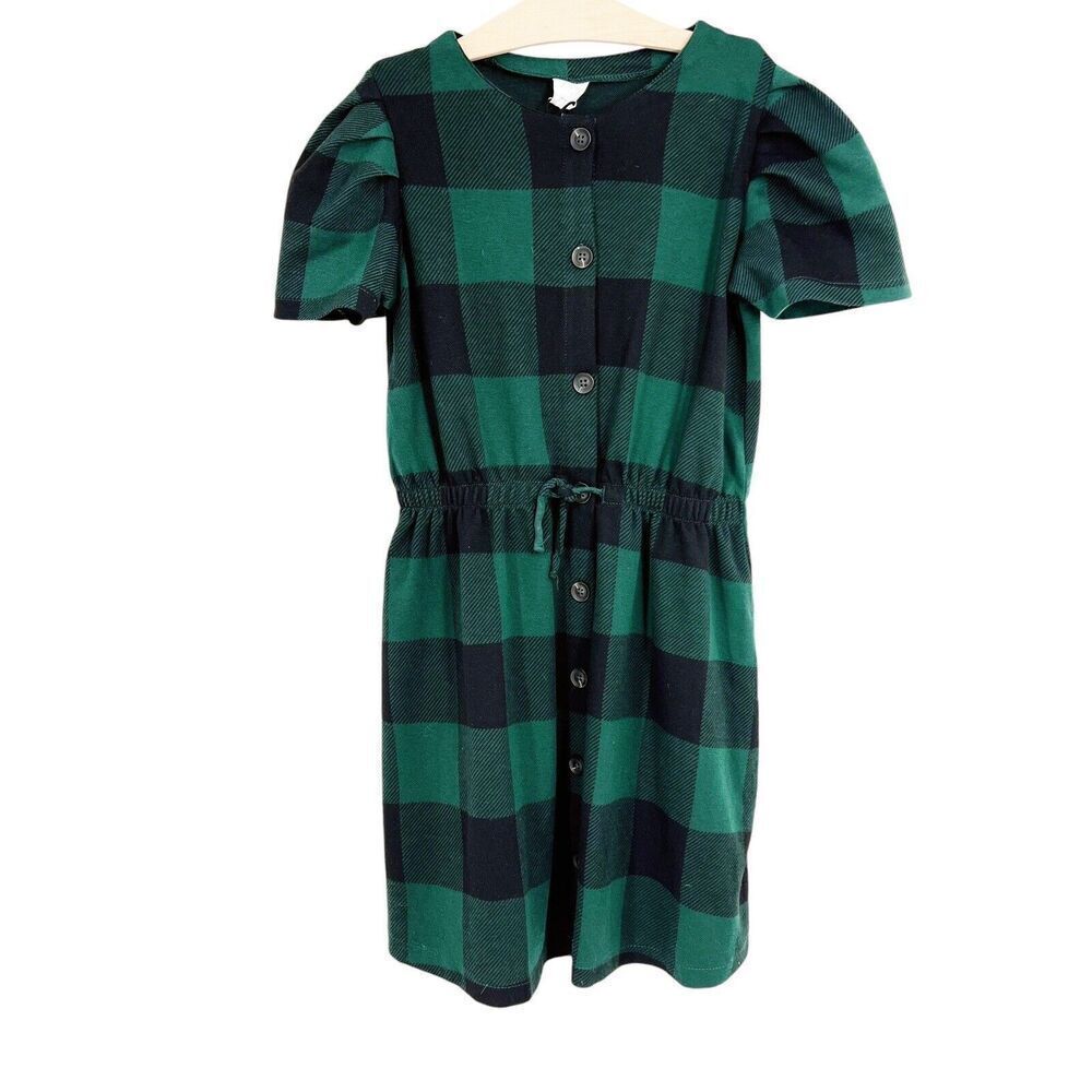 ZARA Green/Black Plaid‎ Dress Size 6